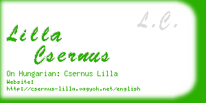 lilla csernus business card